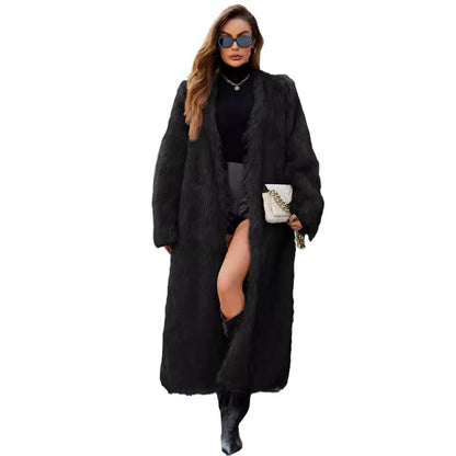 Fashionable V-neck Long Coat For Women
